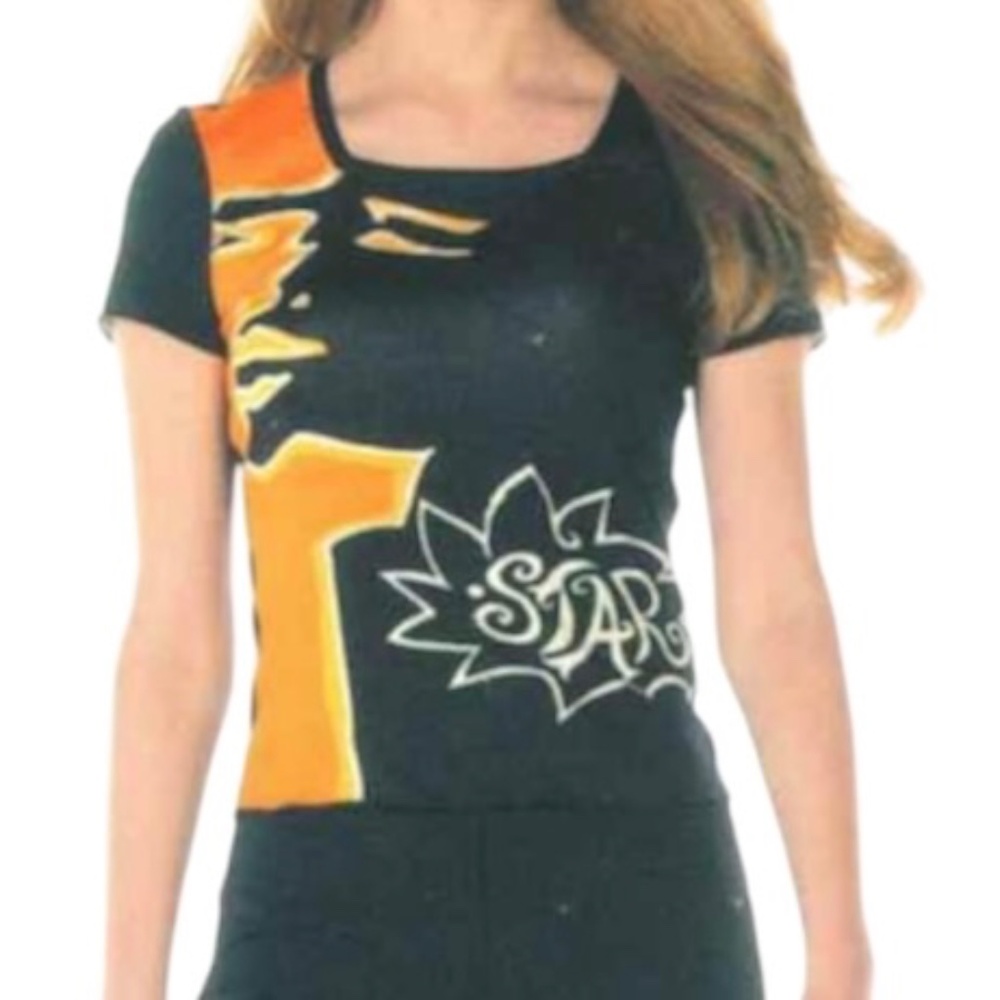 Crop Top with "STAR" Graphic Print Size EU40